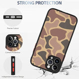 Magnetic For Iphone 15 Case Camouflage Camo Leaf Design For Men Boys [Compatible With Magsafe] Slim Camera Lens Protection Case For Iphone 15 (For Iphone 15), Black