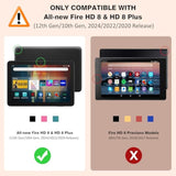 MoKo Case Fits All-New Amazon Kindle Fire HD 8 & 8 Plus Tablet(12th Generation