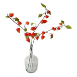 Artificial Plant Lantern Flowers, 3 Bouquets Of 34.25 Inch High Lantern Flowers For Home, Patio, Garden, Balcony, Wedding, Party, Holiday Decoration (Orange Red)