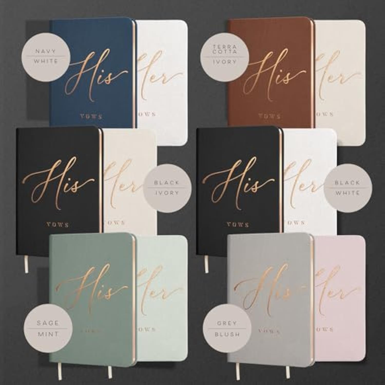 Vow Books His And Hers - Linen Wedding Vow Books Perfect As Bride & Groom Gifts, Wedding Registry Ideas - His & Hers Gifts Wedding Vow Book - Wedding Essentials & Accessories