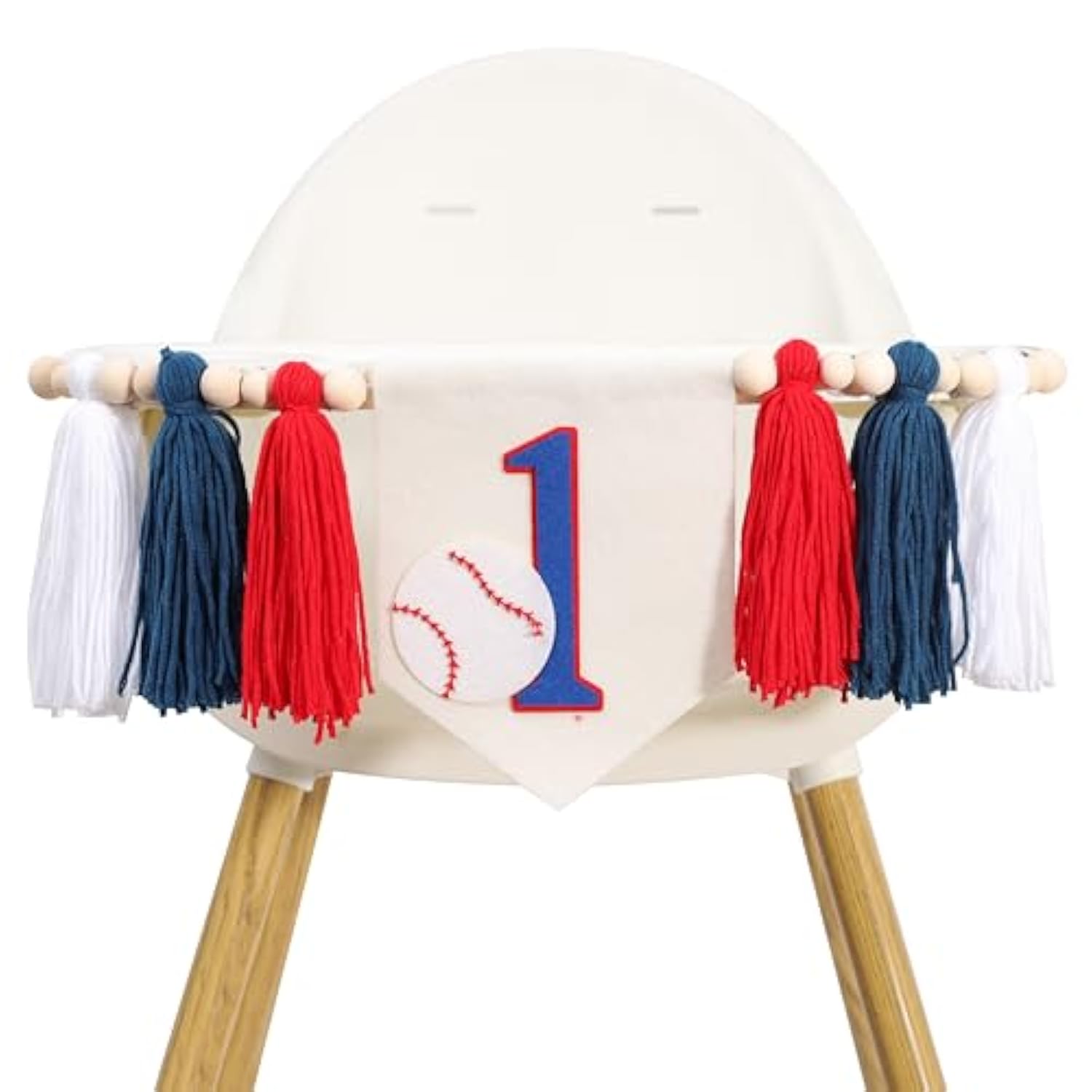 Baseball First Birthday Tassel High Chair Banner - Baseball First Birthday Decorations,Rookie Of The Year 1St Baseball Highchiar,High Chair Banner First Birthday Boy