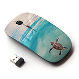 [ Optical 2.4G Wireless Mouse [ Tortoise Turtle Baby Watercolor Sea ]