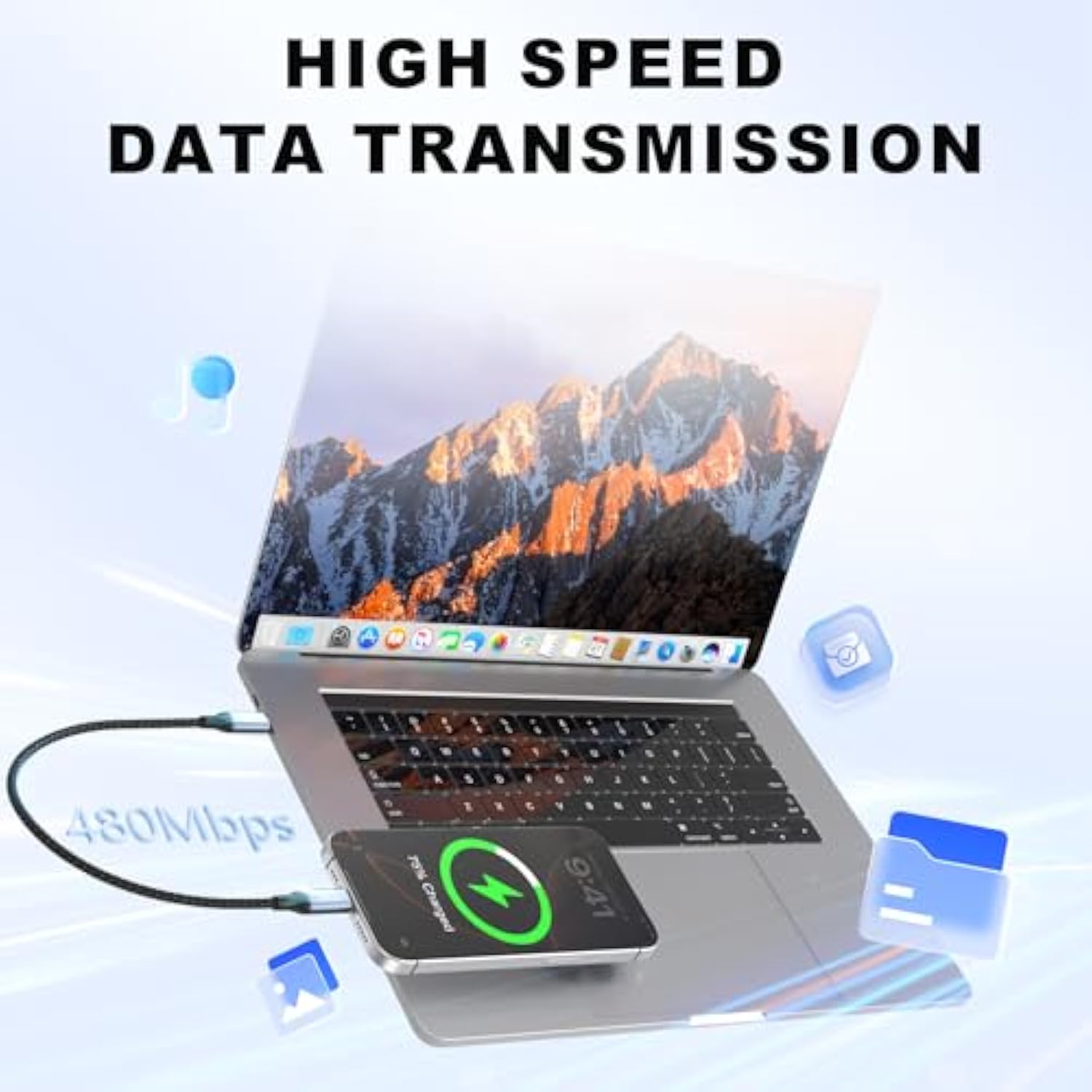 Short Usb To Usb C Cable 1Ft, 2Pack 60W Fast Charging 1 Foot Usb C Cable For Car Braided Short Usb A To C 1 Ft Charger Cord For Iphone 16/15 Pro/Max, Samsung Galaxy S24 S23, Google Pixel, Ipad