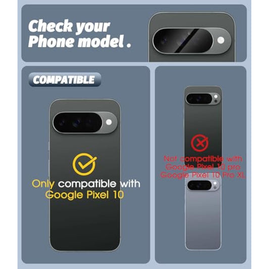 (3 Pack) Camera Lens Protector Compatible For Google Pixel 10 (Not For Pro/Xl Model), Protector De Cámera Case Friendly Tempered Glass 9H High Definition Microphone Cutout Anti-Scratch