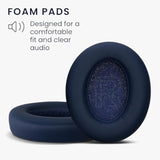 kwmobile Ear Pads Compatible with Anker Soundcore Life Q20 Earpads - 2X Replacement for Headphones - Dark Blue