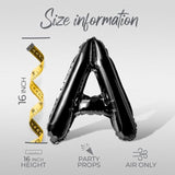 Letter Balloons "Til Death To Us" 16" Foil Mylar Alphabet for Halloween Party