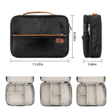 Electronics Accessories Organizer Bag, Waterproof Double Layertravel Cable Organizer Case For Cords, Charger, Power Bank,Hard Drive, Mouse -Shockproof Tech Storage Pouch (Classic-Two Layers-Black)