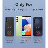 For Samsung Galaxy A14-5G Case: Dual-Layer Protective Textured Shockproof Rugged Tpu Cover With Kickstand | Military Grade Drop Protection | Heavy Duty Cell Phone Protector - Orange