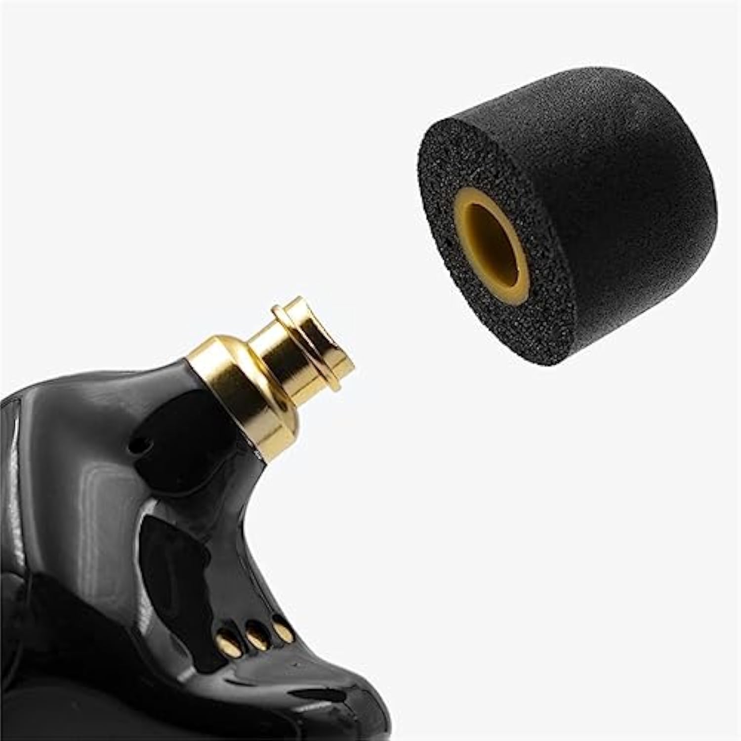 Tripowin Tp45 Spiral Groove Memory Foam Eartips, 2 Pairs In Ear Monitor Ear Plugs Suitable For 4.5Mm-6.5Mm Earphone Nozzle (M)