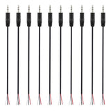 10-Pack 3.5Mm 1/8" To Speaker Wire Trs Stereo Male Plug To Bare Wire Pigtail 3.5Mm Jack Connector Adapter Repair Audio Cable For Speaker Headphone Headset Earphone