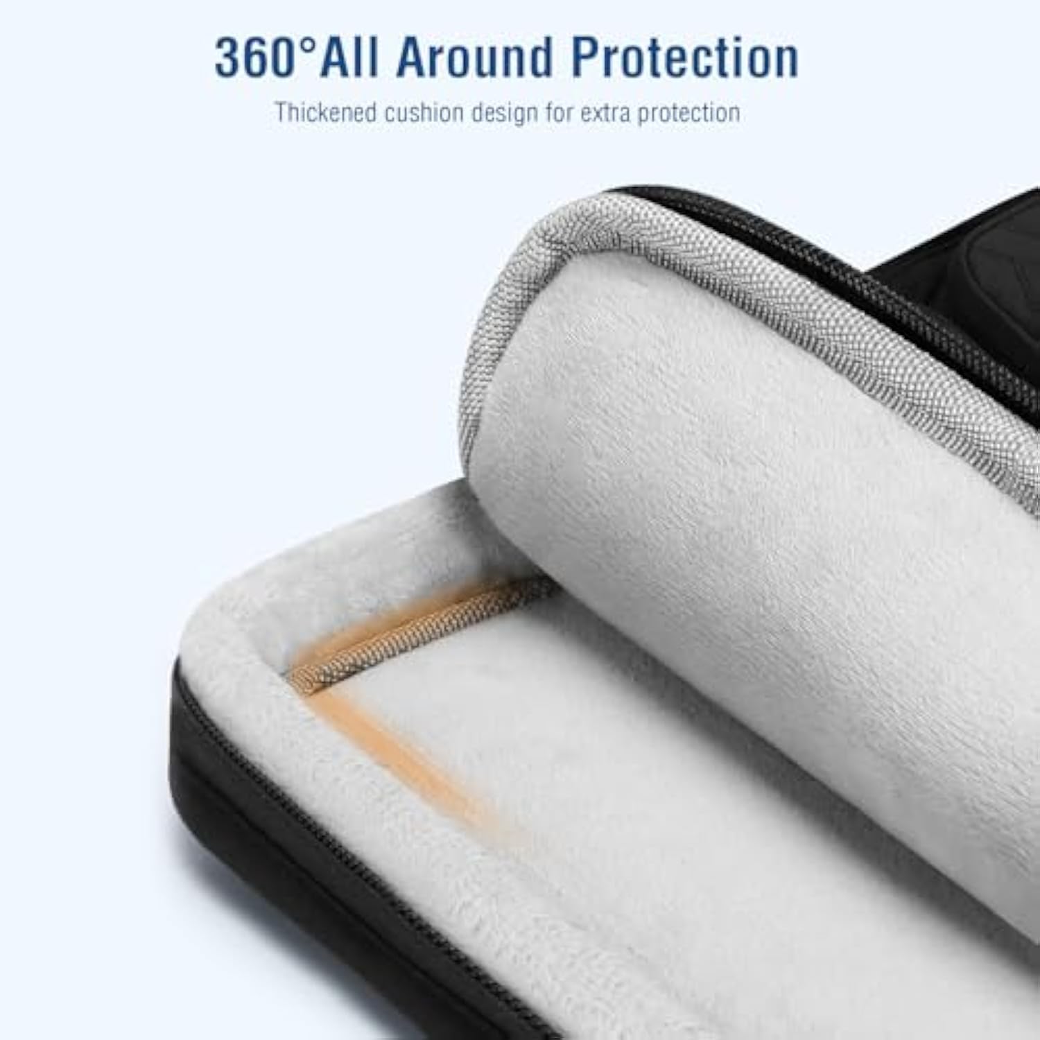 MOSISO 360 Protective Laptop Case 15.6 inch, 15-16 inch Laptop Sleeve Compatible with MacBook Pro 16, HP Acer Dell Lenovo ASUS Notebook, Parallelogram Quilted Bag with Raised&Horizontal Pockets, Black