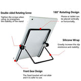 Adjustable Tablet Stand Holder, Non-Slip Foldable Holder Cradle Fit For 9-12.9" Tablets, Ipad, Samsung And Kindle Fire, Display Stands Picture Frame Stand For Photos (Large Black)