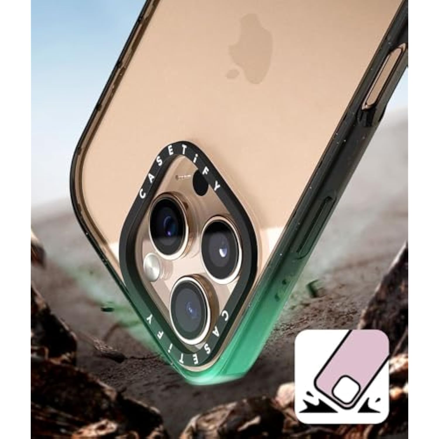 Impact Iphone 14 Pro Max Case [4X Military Grade Drop Tested / 8.2Ft Drop Protection] - Boo! Its Halloween - Clear Black