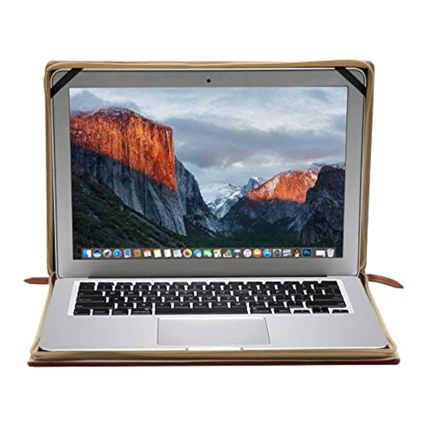 MOSISO Compatible with MacBook Air 13 inch Case A1466 A1369 Older Version 2010-2017 Release, PU Leather Laptop Sleeve Vintage Retro Zippered Portfolio Protective Case Cover, Brown