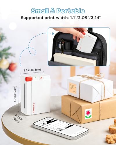 Sticker Printer Machine, X3 Mini Printer Print Pods Portable Thermal Inkless Sticker Maker, 2-3 Inch 300 Dpi Bluetooth Pocket Printers For Smartphones, Notes, Journal, Photos, Diy, Kids Gift