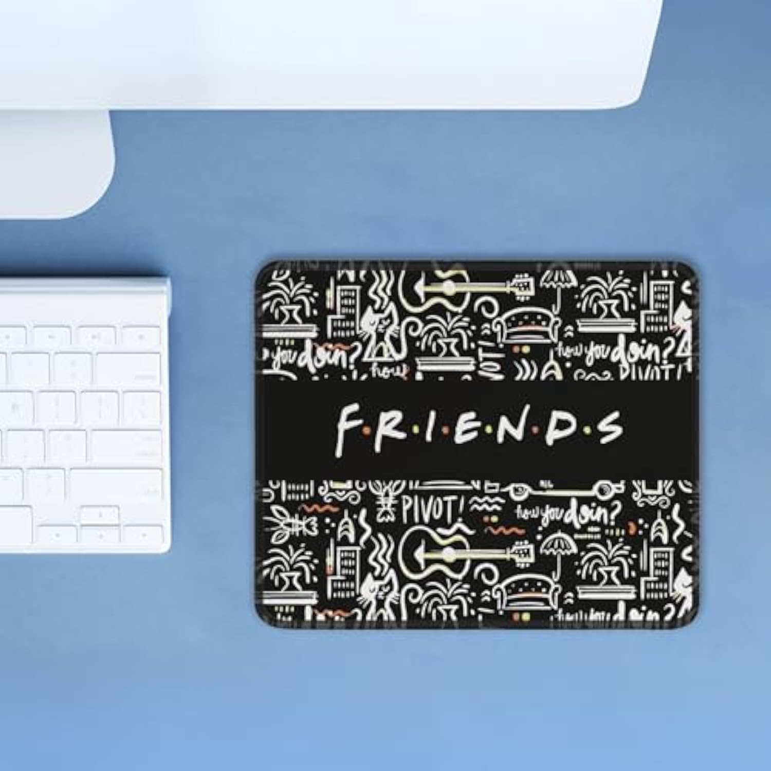 Friends Merchandise Mouse Pad For Desk, Computer Or Gaming Mousepad, Friends Merch Mouse Mat, Funny Friends Gifts For Coworkers, Friends, Families Or Friends Tv Show Fans