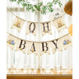 Classic Winnie Oh Baby Banner For Baby Shower Decorations Pooh First Birthday Supplies Bear Banners