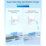 Magnetic Wireless Charger 15W With 20W Adapter & 6Ft Cable – Magsafe Charger For Iphone 16/15/14/13/12 Pro/Max/Plus/Mini & Airpods 3/2/Pro – Fast Wireless Charging Pad For Home, Office, Travel