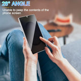 [3+3 Pack Privacy Screen Protector+Camera Lens Protector For Samsung Galaxy S25 Ultra[Anti-Spy Tempered Glass] [Fingerprint Unlock Support], Anti-Scratch, Easy Install 9H Protective Glass