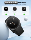 Sport Band for  Galaxy Watch 8 Band 40mm 44mm/Galaxy Watch 8 Classic 46mm, Soft Silicone Replacement Strap for Men Women, M/L, Black