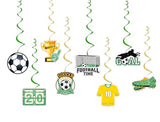 Soccer Hanging Swirl World Soccer Cup 2026 Party Decorations Sports Football Theme Ceiling Hanging Swirls for Soccer Viewing Parties Sports Birthday Bar Decorations?Fully Assembled?