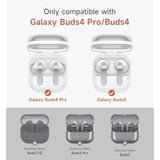 Samsung Galaxy Buds 4 Pro Case, Magnetic Bumper Case, Shockproof Cover, Drop-Proof Case with Magnetic Lock & Carabiner for Workouts, Sports, Travels, Black