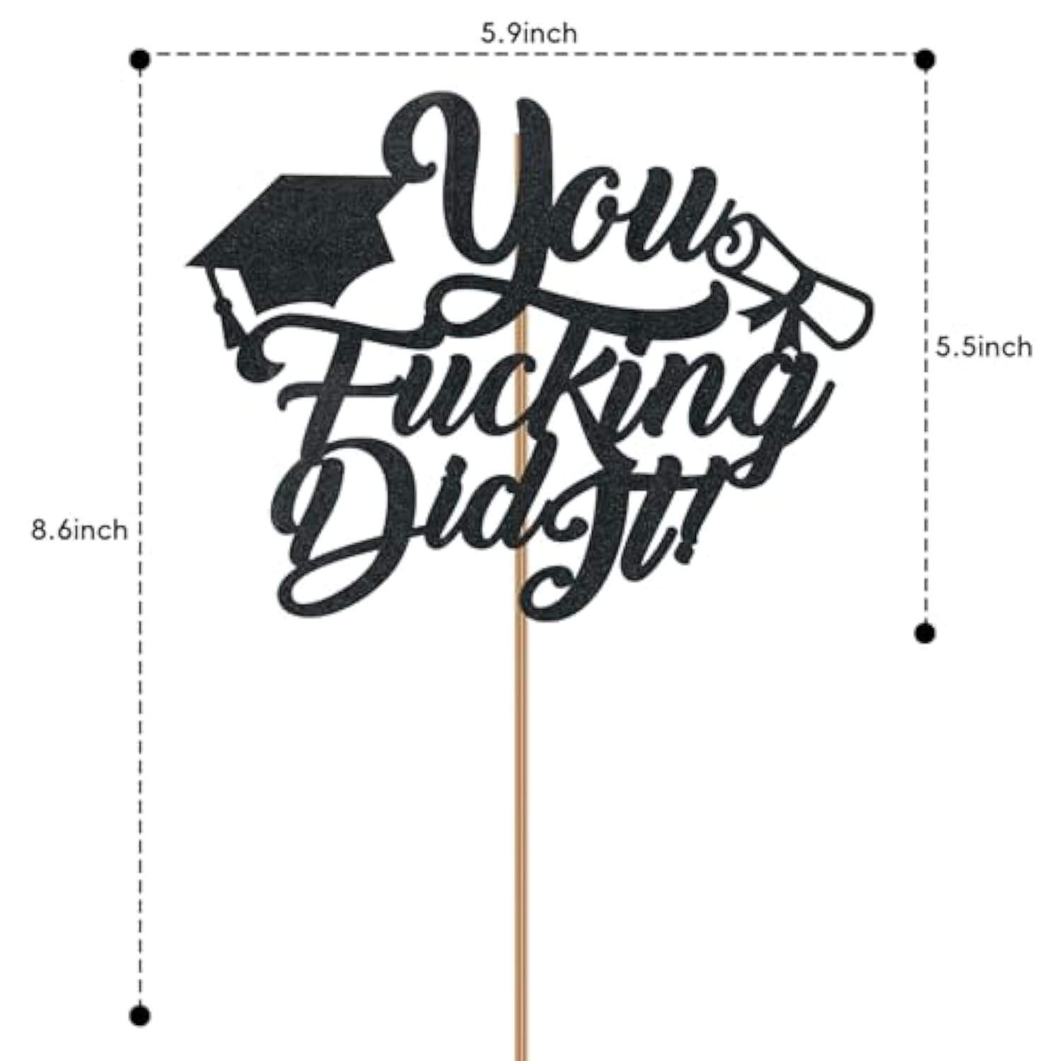 You Did It Cake Topper Graduation 2025 – Funny Graduation Cake Topper For Celebration Party, Congrats Grad Cake Decorations For College, High School, Or Kindergarten Graduations Cake Decor