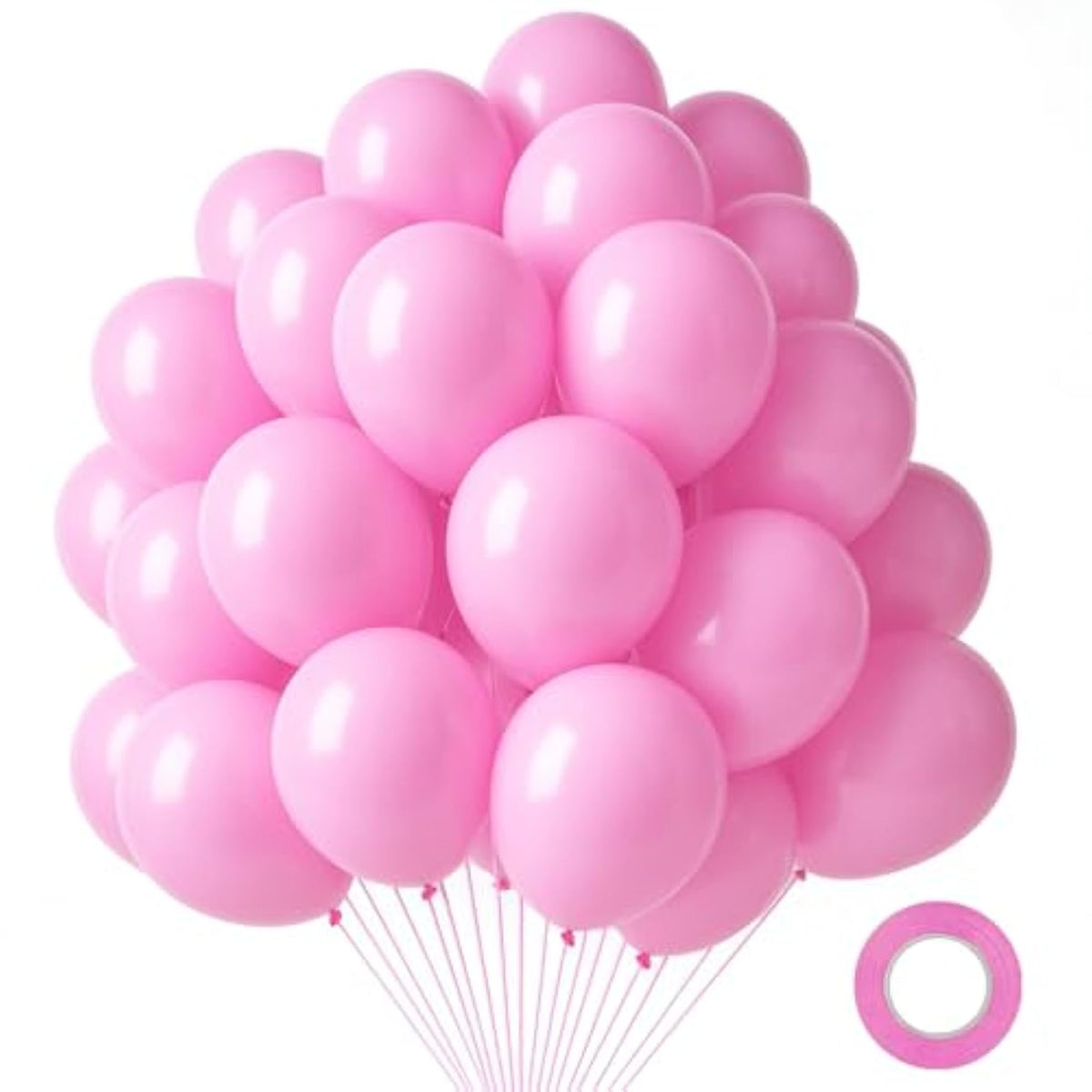 110Pcs Pink Balloons, Pink Latex Balloon For Girls Women Valentine'S Birthday Baby Shower Graduation Engagement Anniversary Wedding Princess Theme Party Supplies Decoration,12 Inches