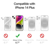 JETech Case for iPhone 14 Plus 6.7-Inch, Non-Yellowing Shockproof Phone Bumper Cover, Anti-Scratch Clear Back (Clear)
