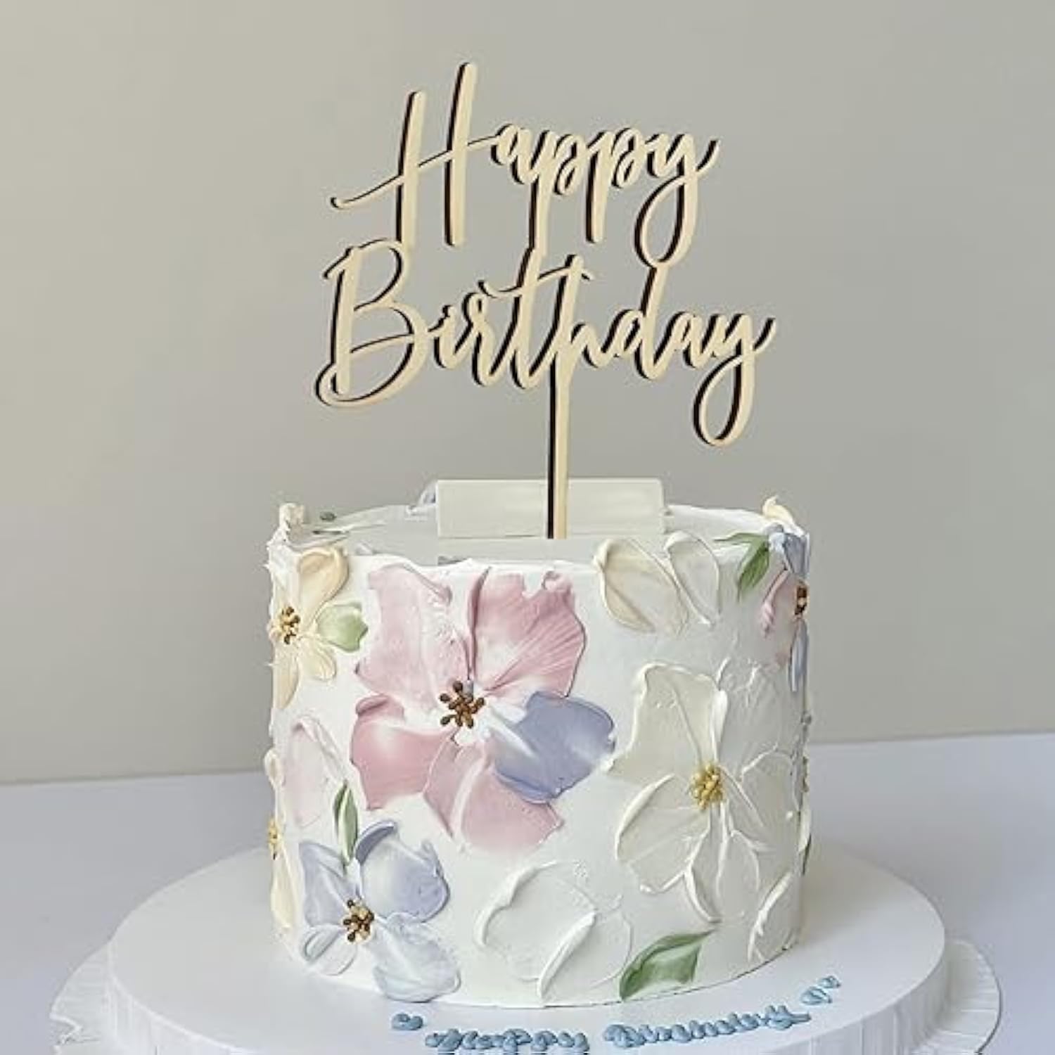 Wooden Happy Birthday Cake Toppers, Birthday Party Decoration Supplies, Premium Quality Decoration (Design 01)