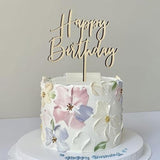Wooden Happy Birthday Cake Toppers, Birthday Party Decoration Supplies, Premium Quality Decoration (Design 01)