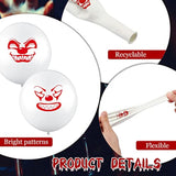 100pcs Halloween Clown Balloons, 12" Latex Scary Carnival Party Decorations