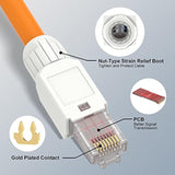 Tool-Free Rj45 Connector, Cat6A Field Termination Plug, Gold Plated Modular Pl