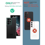 For Samsung Galaxy S22 Ultra Case: Built-In Screen Protector & Kickstand Full-Body Dual Layer Rugged Military Grade Shockproof Protection Heavy Duty Protective Phone Cover 5G-Black