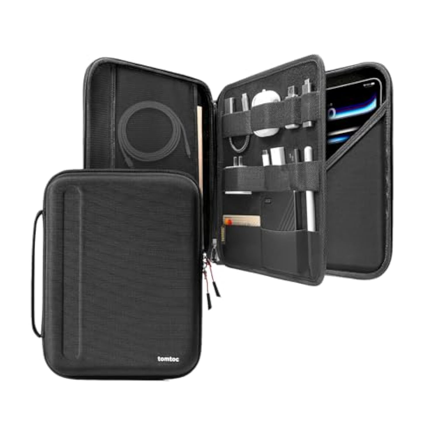 tomtoc Portfolio Case for 13 Inch iPad Pro M4 & iPad Air M3 2025/M2 2024, 12.9-in iPad Pro M2/M1, Protective Sleeve with Accessories Pocket, Carrying Storage Bag for Pencil Pro/Adapter/Magic Keyboard