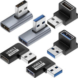 6 Pack 10Gbps Usb 3.0 Male To Female Adapter Up Down Left Right 90 Degree Righ