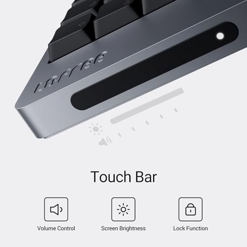 Flow2 Low-Profile Mechanical Keyboard, Aluminum Alloy With Pulse Tactile Switches, Rechargeable Wireless Keyboards With 3 Mode Connections For Windows, Macos (Space Gray, 84 Keys)