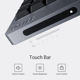 Flow2 Low-Profile Mechanical Keyboard, Aluminum Alloy With Pulse Tactile Switches, Rechargeable Wireless Keyboards With 3 Mode Connections For Windows, Macos (Space Gray, 84 Keys)