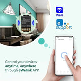 Ewelink 30A Hight Power Wifi Smart Switch 110V/120V/240V, App Remote With Timer, Wireless Diy Mode For Home Automation, Compatible With Alexa & Google Home
