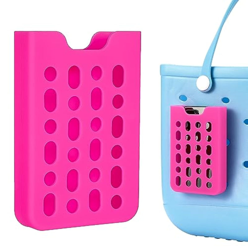 Phone Holder For Bogg Bags - Silicone Case, Insert Accessory Charm - Pink