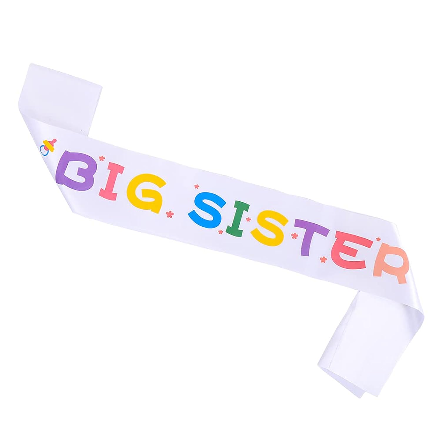 Big Sister Sash White Stain Baby Shower Sash For Baby Shower Big Sister To Be Party Decorations