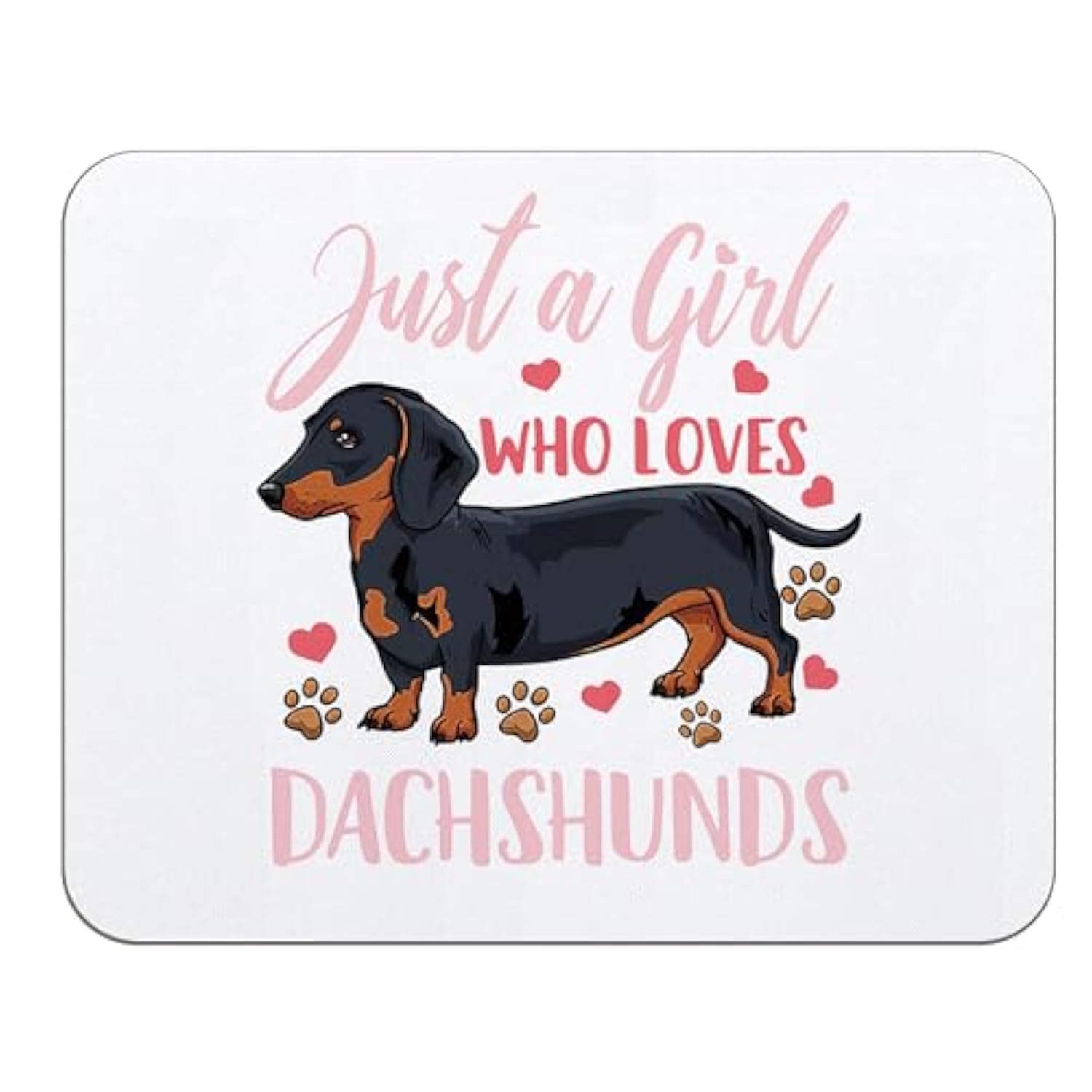 Dachshund Gift Mouse Pad - Dachshund Gifts For Women, Dachshund Gift Mousepad With Non-Slip Rubber Base For Laptop Computer Keyboard Desktop (9.5×7.9 Inch)