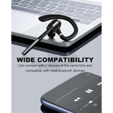 Bluetooth Headset V5.1, Wireless Headset With Battery Display Charging Case, Bluetooth Earpiece With Noise Canceling Mic For Driving, Office, Business, Compatible With Cell Phone And Pc