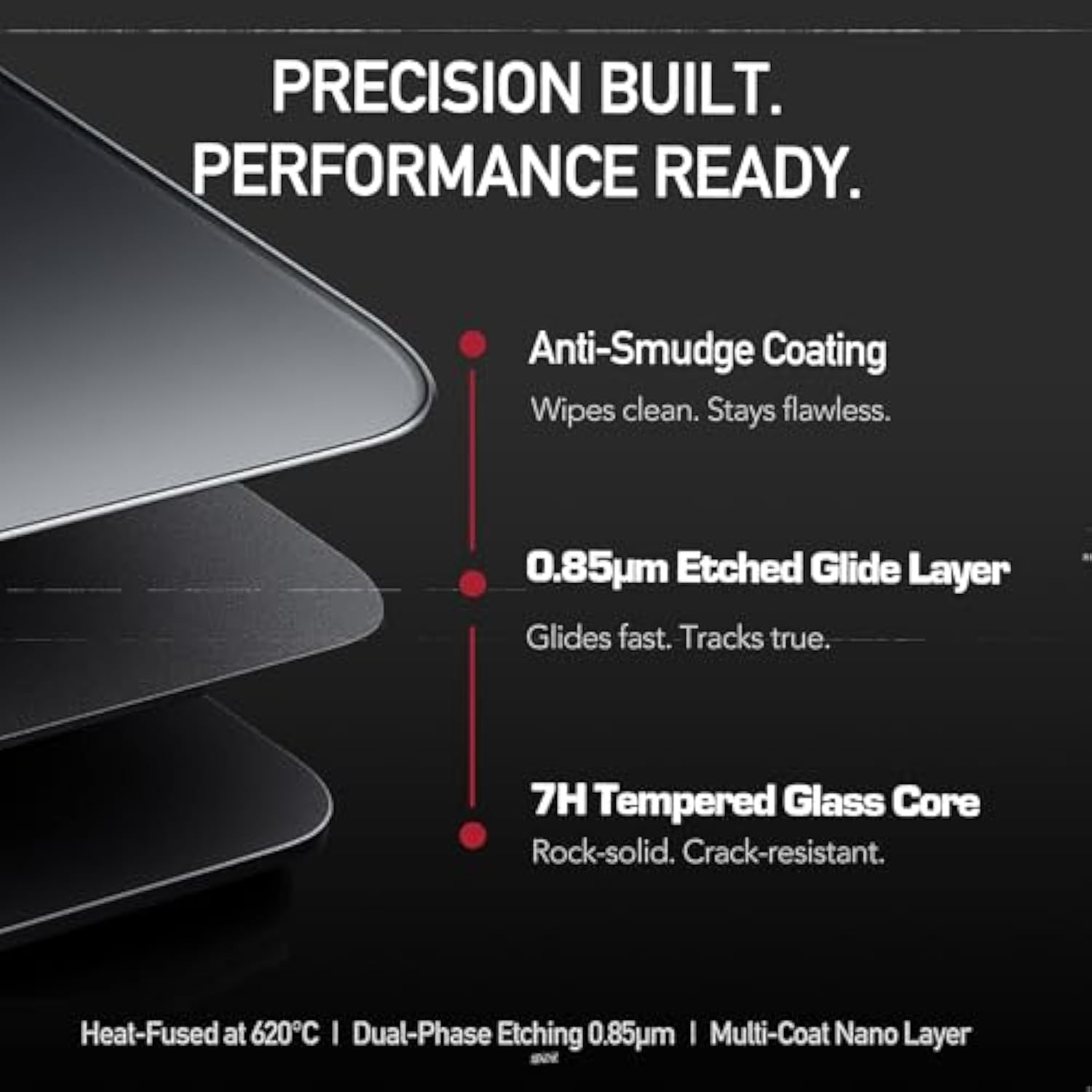 Glass Gaming Mouse Pad - Premium Glass Pad With Anti-Slip Rubber Base - Smooth, Precise Tracking, Durable Surface For High-Speed Gaming, Ideal For Fps Players (White-50 * 40Cm)