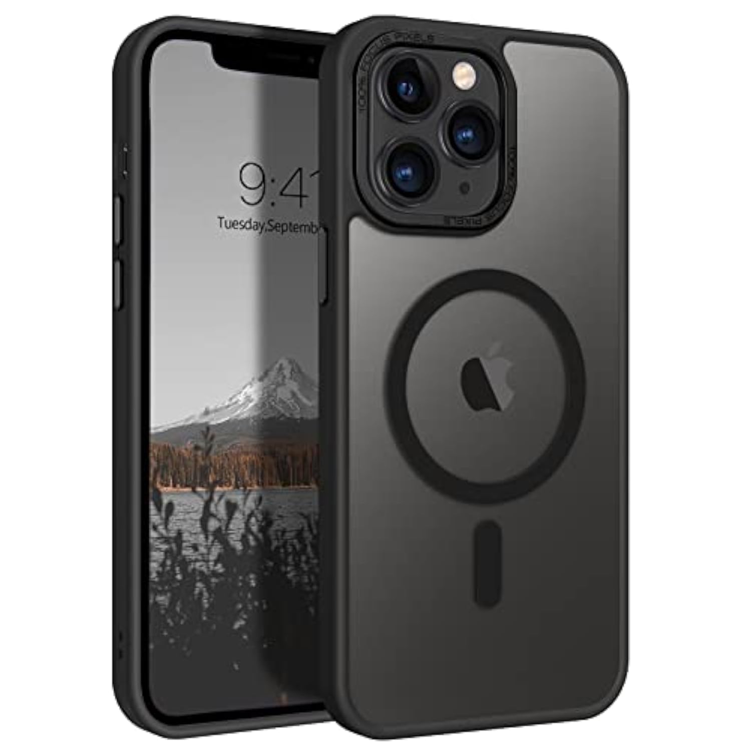 Magnetic For 11 Pro Max Case [Compatible With Magsafe] Translucent Matte 11 Pro Max Phone Case Slim Shockproof Women Men Girl Protective Cover Case For 11 Pro Max 6.5",Black