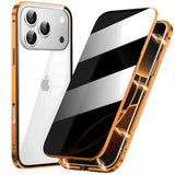 Magnetic Titanium Privacy Screen Case for iPhone 17 Pro Max Full Body Cover