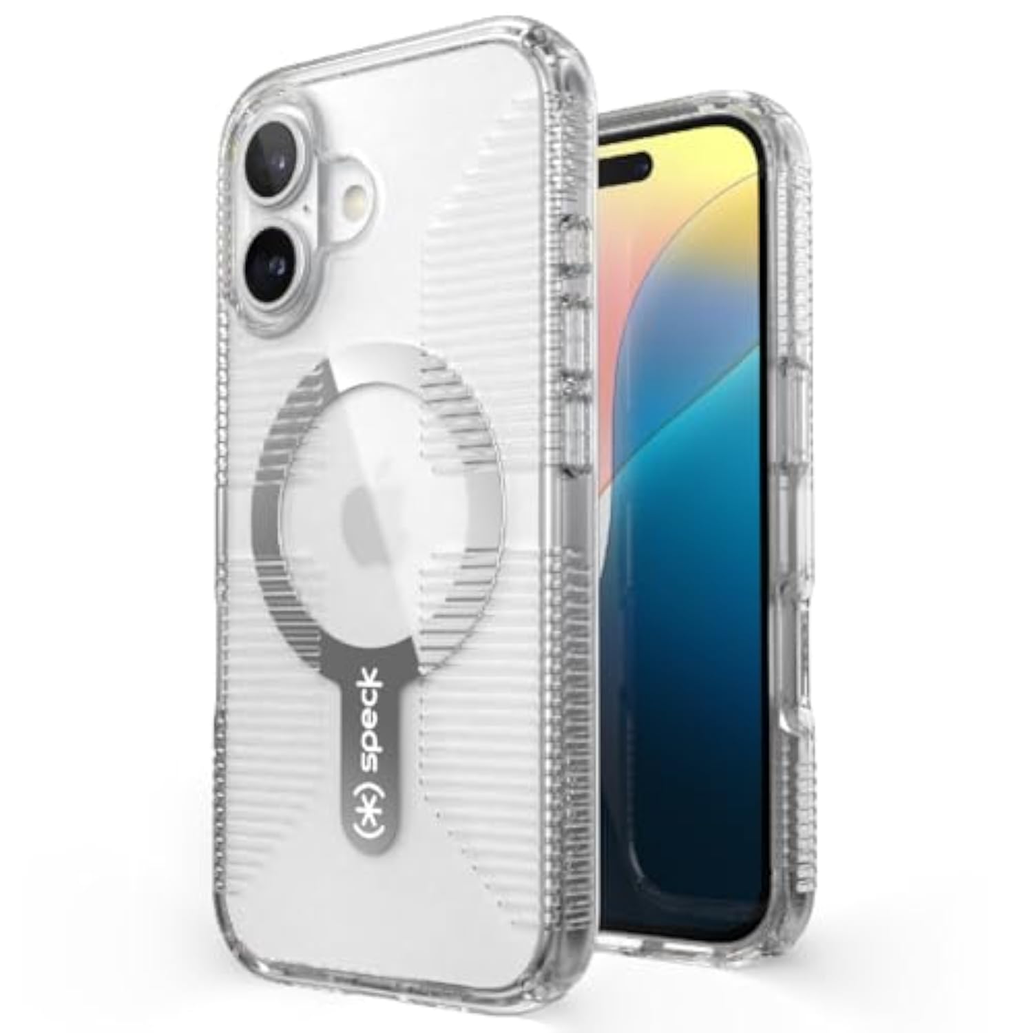 Crystal Clear Speck iPhone 16 Case with MagSafe Compatibility