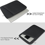 Laptop Sleeve 14 Inch, Durable Carrying Bag Shockproof Protective Case Cover, Handbags Briefcase Laptop Bag Compatible With 14" Macbook Air/Pro Hp Asus Lenovo Notebook Computer, Grey