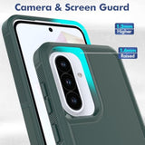 For Galaxy A36 5G Phone Case,[Military Grade Drop Tested] With Screen Protector,Dual Layer Protective Heavy Duty Cell Phone Cover Non-Slip Shockproof Rugged Case For Samsung Galaxy A36 5G (Dark Green)