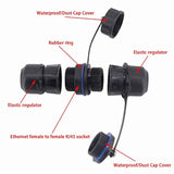 5Pcs Panel Mounting Rj45 Waterproof Connector Cat5/5E/6 Ethernet Lan Cable Dou